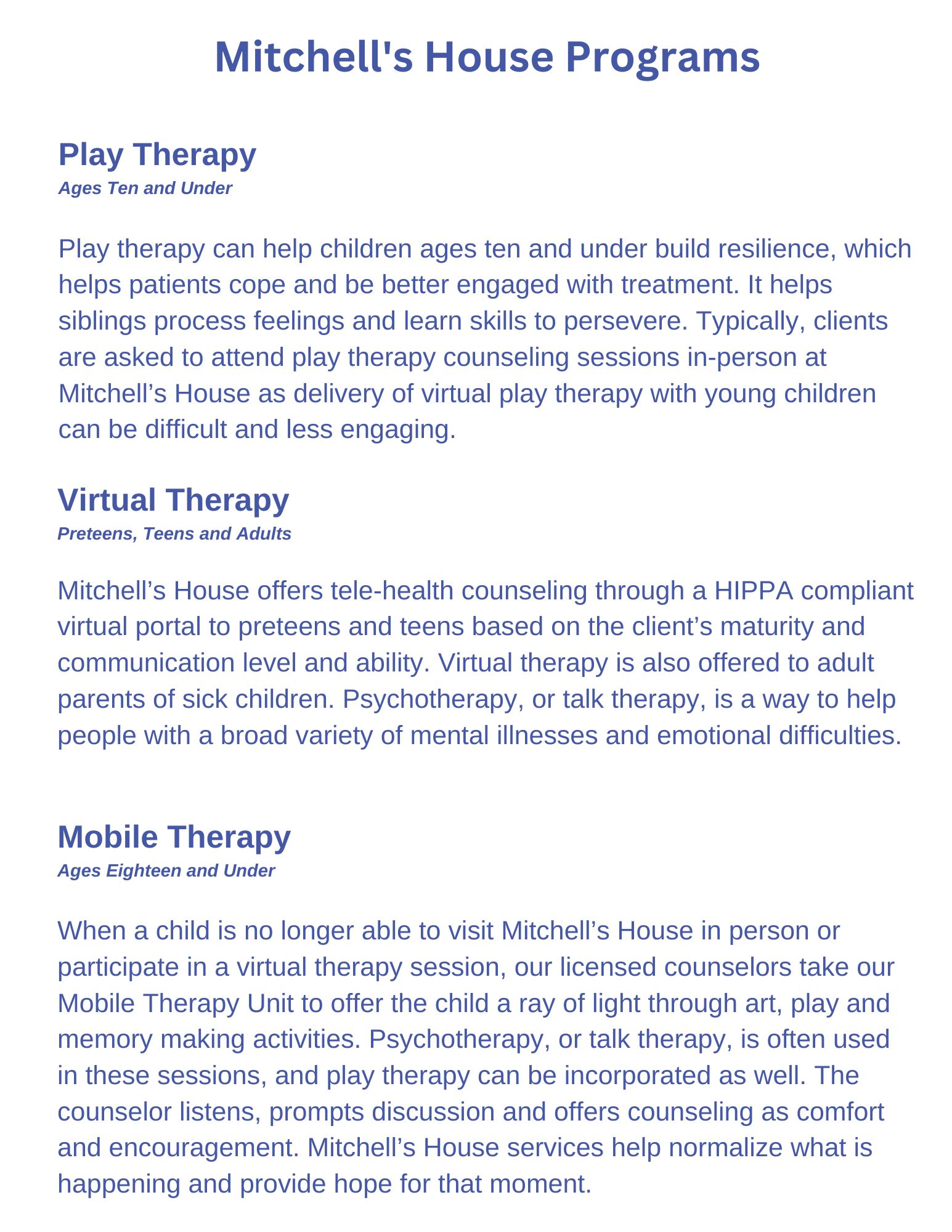 Website Mitchells House Programs 2023